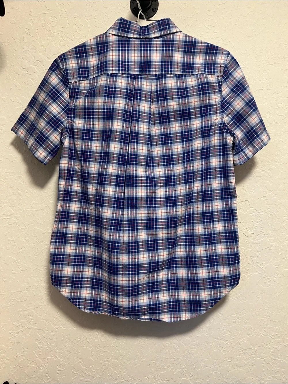 Ralph Lauren Boys Plaid Short-Sleeve Button-Down Shirt | Size M (10–12)